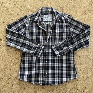 Frank & Eileen Barry Plaid Spread Collar Button Up Shirt Medium